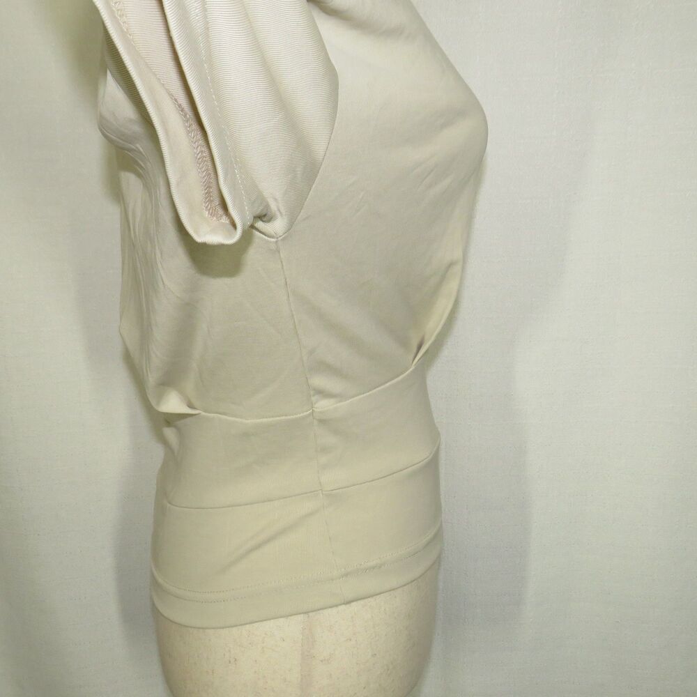 OGL Sandwashed Modal Knit Eco Friendly Soft Stretchy Draped Tee Beige Size Large - Picture 13 of 13